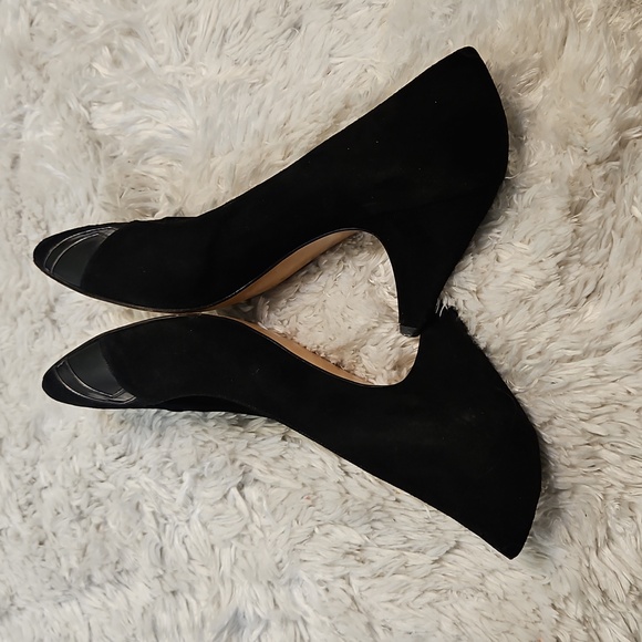 Ebel Amali Black Suede Leather Pointed Toe Stiletto Heels Dress Shoes ,SZ 8.5AA - Picture 5 of 9